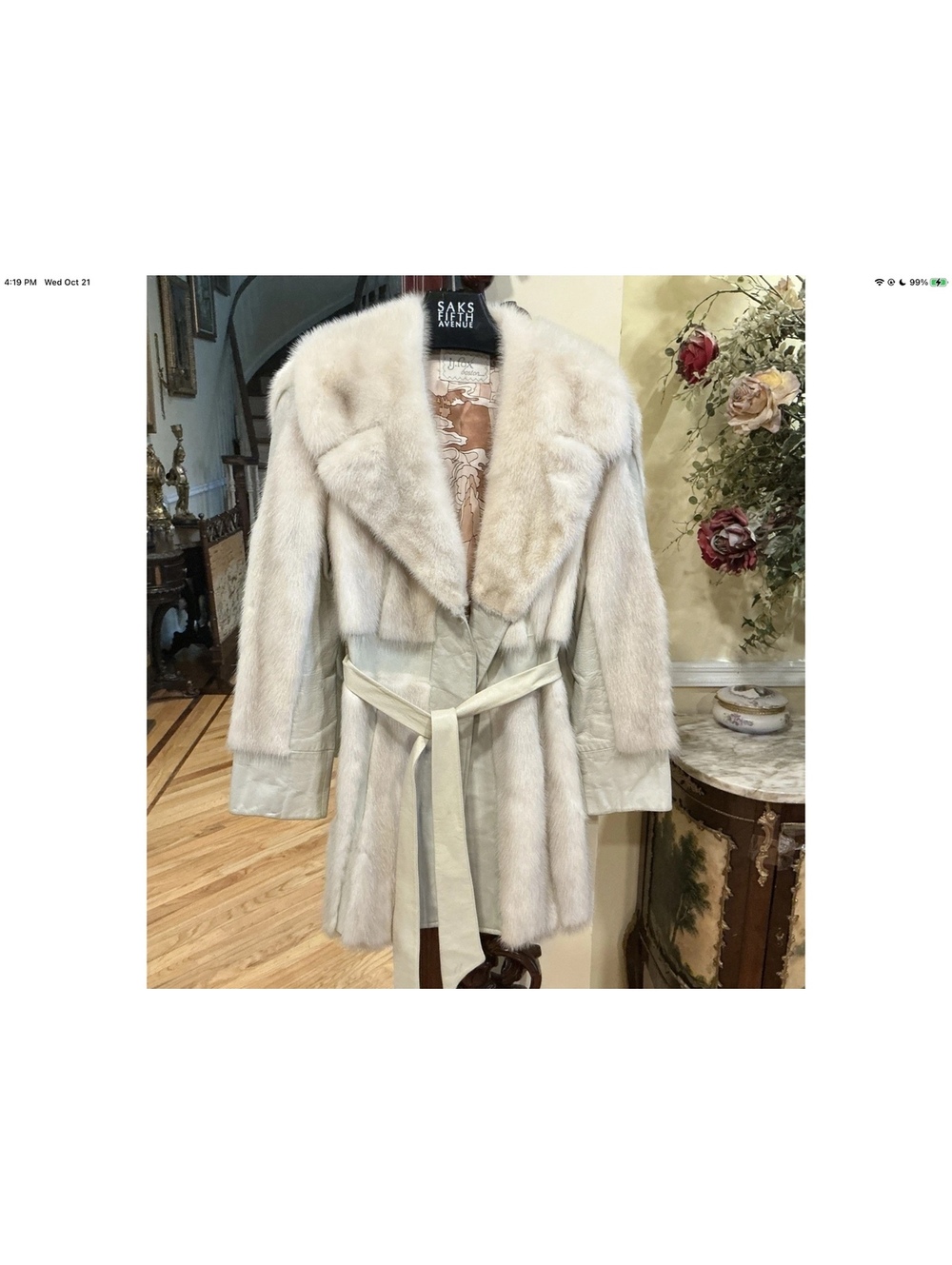 Beautiful Real Mink and Leather Jacket Size S